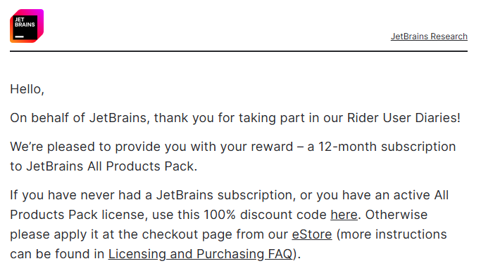 Reward email